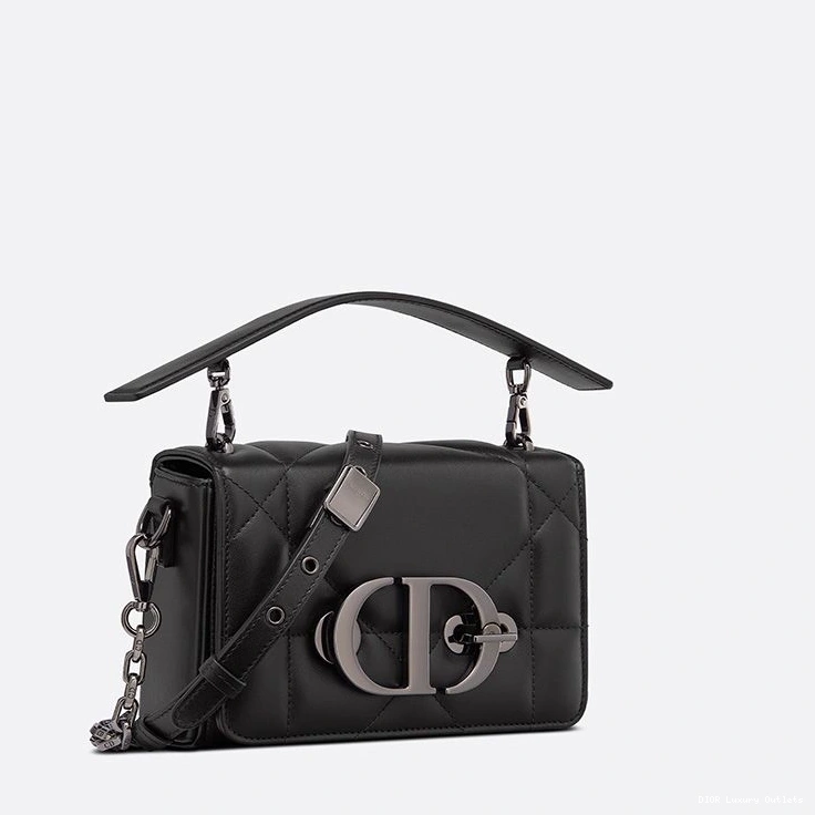 Cheap Handle Black Dior Bag 30 Lambskin with Maxicannage Box Montaigne 0713 Luxury